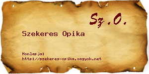 Szekeres Opika névjegykártya