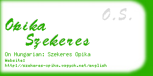 opika szekeres business card